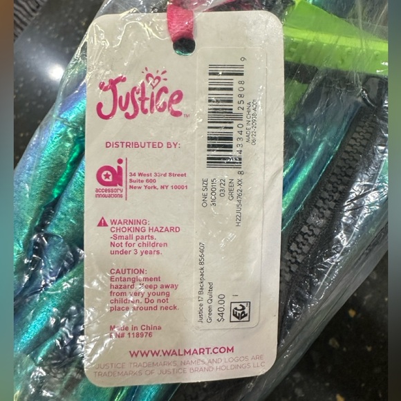 NWT Justice Girl 17 Laptop Backpack 4 piece Set BACKPACK LUNCH BAG KEYCHAIN MINI - Picture 11 of 12